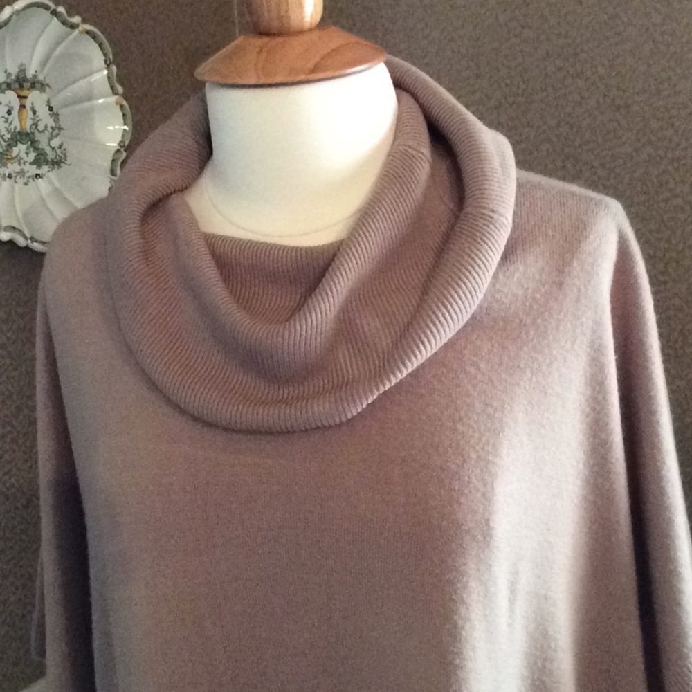 Tan Poncho Style Pullover